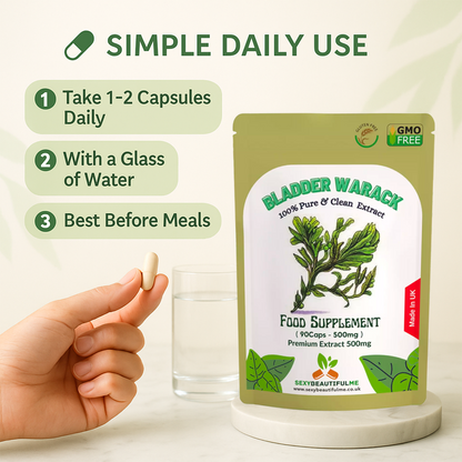 Sea Kelp (Bladderwrack Extract) Capsules 500mg–100% Natural–High Strength–Vegan
