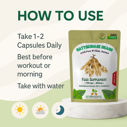 Nattokinase 1850FUs Capsules–Blood Health, Circulation & Blood Pressure Support