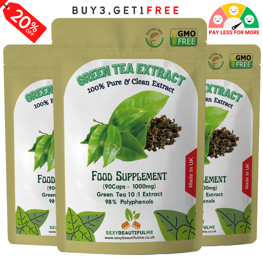 Green Tea Extract Capsules 10,000mg–Antioxidant, Metabolic & Wellness-100%Vegan