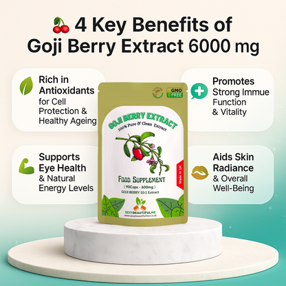 Goji Berry Extract 6000mg Vegan Capsules Genuine Natural Supplement Antioxidant