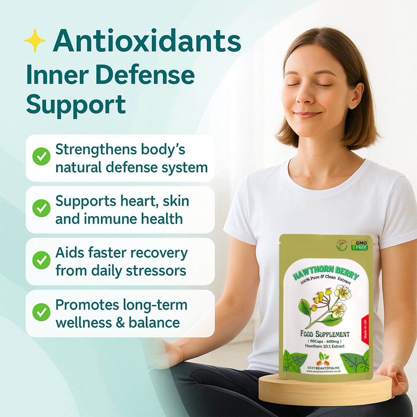 Hawthorn Berry Extract Capsules 6000mg-Veg Cap-Antioxidants, Cholesterol Support
