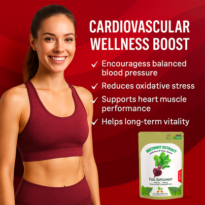 Beetroot Extract Capsule 750mg–20:1 Extract-Heart &Cholesterol Support-100%Vegan