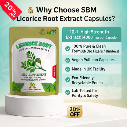 Licorice Root Extract Capsules 4000mg-Vegan capsules - Digestion System Support