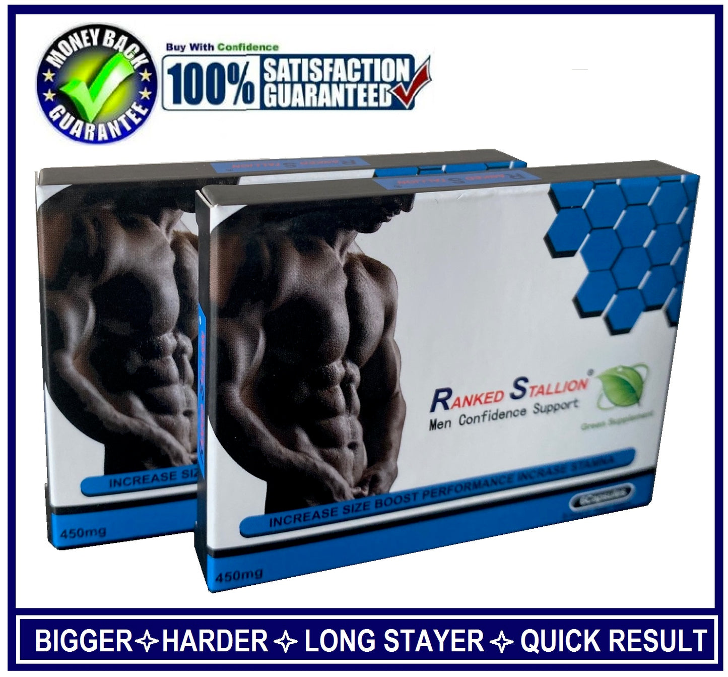 2Box Of ”RANKED STALLION” SEX CAPS/PILLS FOR MEN-STRONGER,HARDER & LONG LASTING