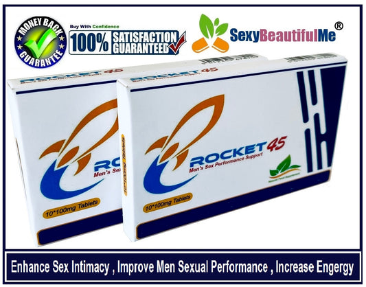 2Box OF ROCKET45 Sex Caps/Pills/Tabs For Men-Harder,Stronger,Longer Pleasure-20 Pills