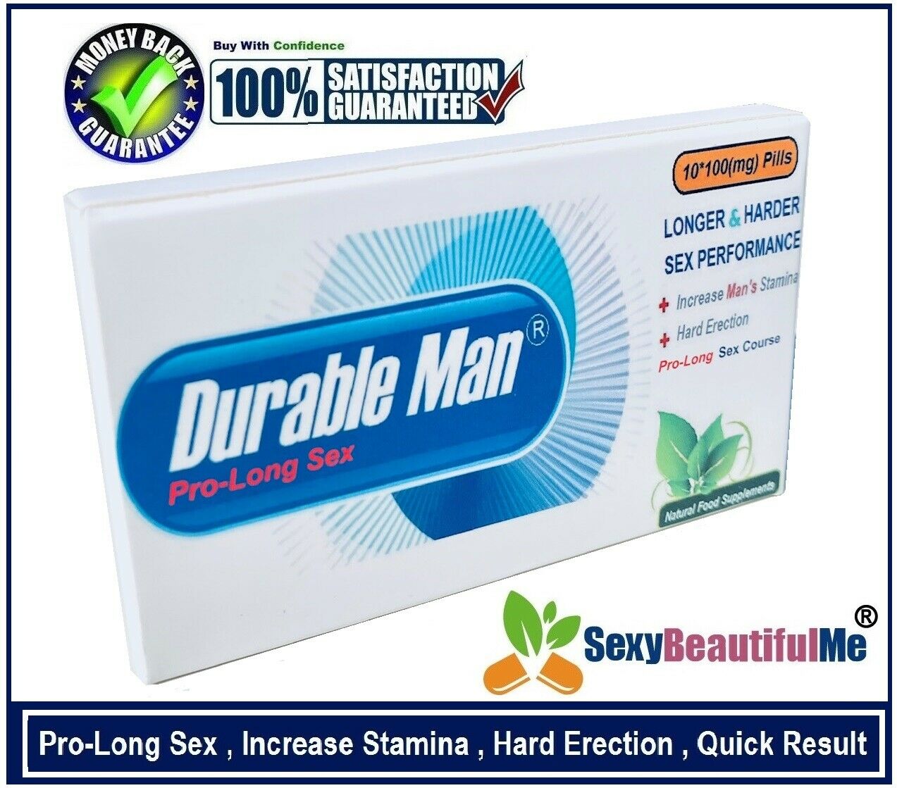 DurableMan Sex CAPS/ PILLS/TABS FOR MEN-Very Long Lasting Pills for Men & Harder,Bigger-10PILL