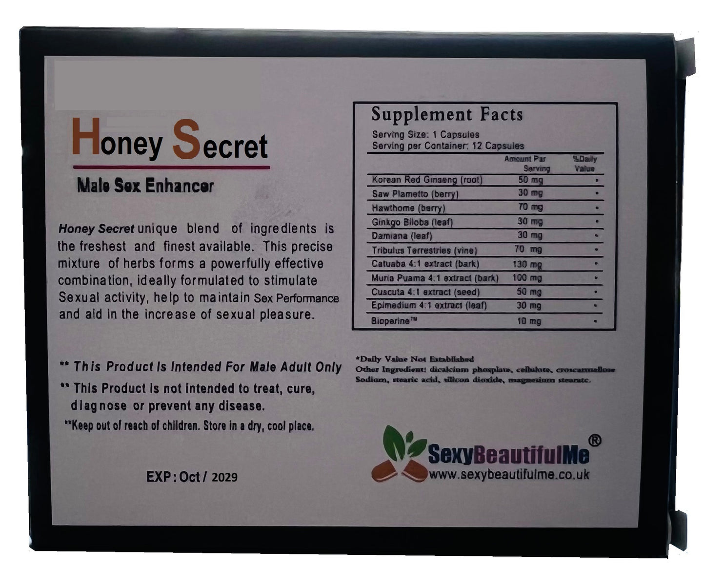 ” Honey Secret ” Sex Caps/Pills For Men-HARDER, LONGER, STRONGER SEX PERFORMANCE