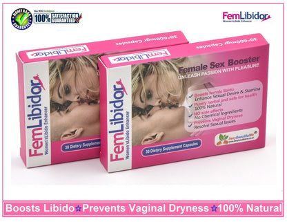 60FemLibidor Female Sex Capsules-Libido enhancer pills for Women ,Multi Orgasm,Anti-Dryness