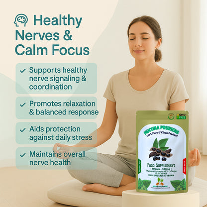 Mucuna Pruriens Capsules 500mg-( 99% L-Dopa )-Natural, Strong, Vegan Supplements